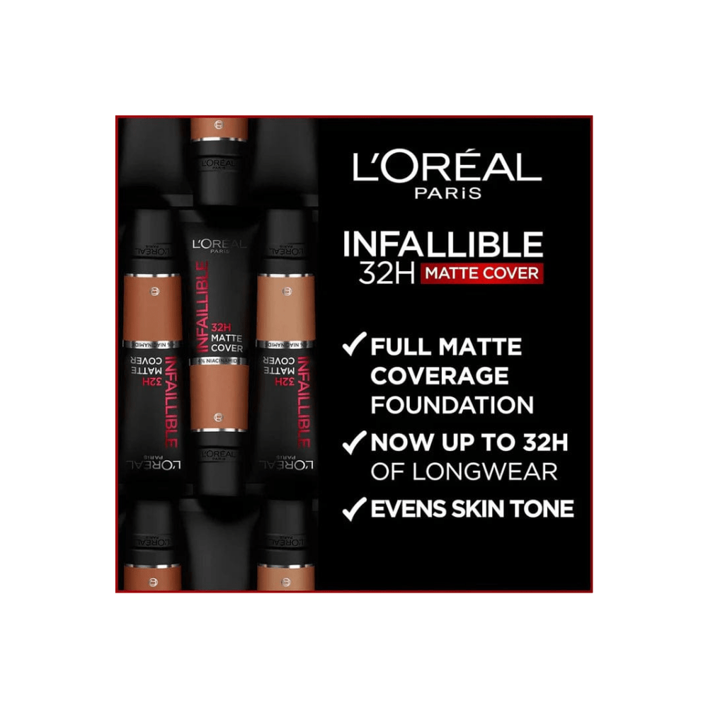 Loreal Paris Infaillible 32 H Matte Cover High Coverage Foundation 30 ml - 200 Neutral Undertone