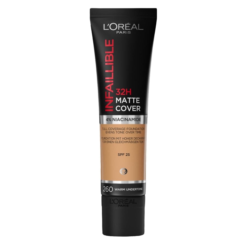 Loreal Paris Infaillible 32 H Matte Cover High Coverage Foundation 30 ml - 260 Warm Undertone