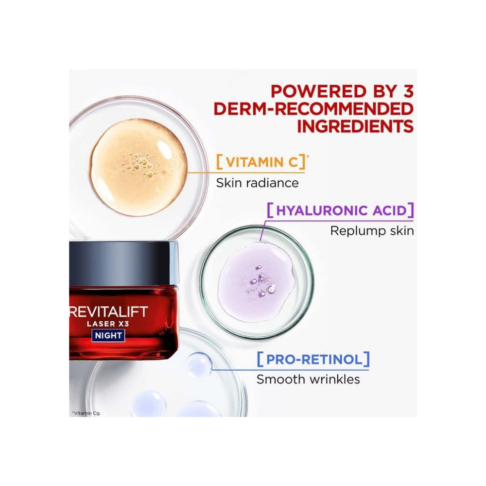 Loreal Paris Revitalift Laser X3 Deep Anti-Ageing Night Cream 50 ml