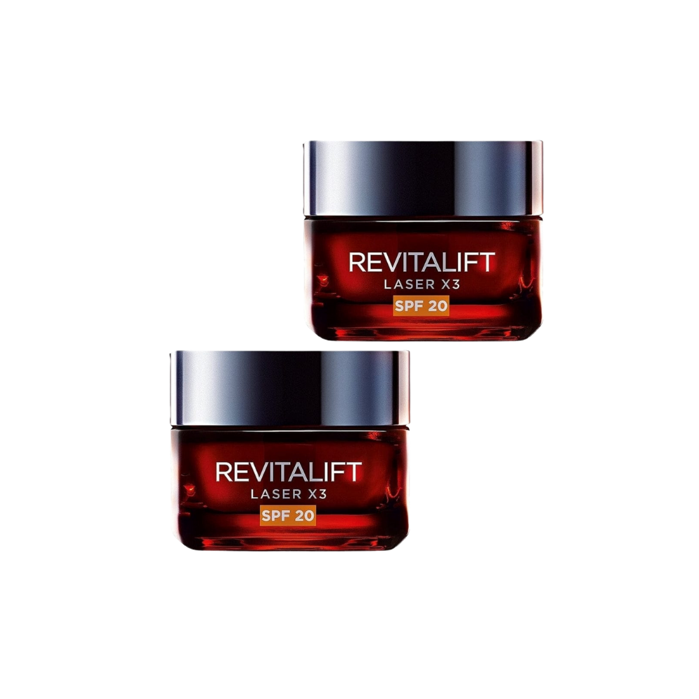 Loreal Paris Revitalift Laser X3 SPF20 Anti-Blemish and Wrinkle Cream 50 ml 2 Pack