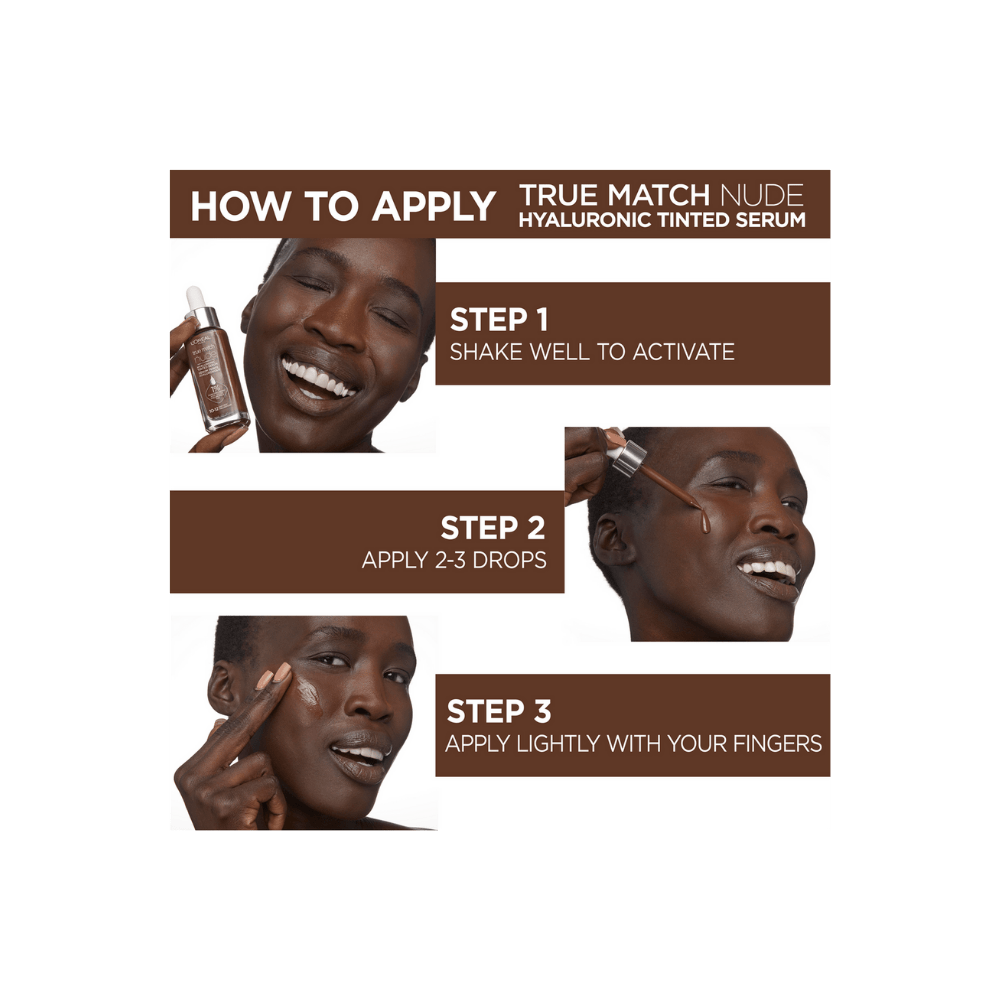 Loreal Paris True Match Nude Plumping Tinted Serum Foundation - 3-4 Light Medium