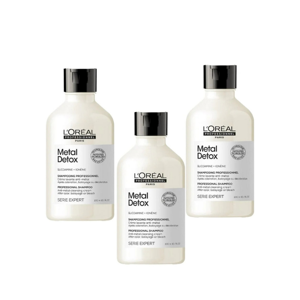 Loreal Professionnel Paris Serie Expert Metal Detox Anti Metal Purifying Shampoo 300 ml 3 Pack