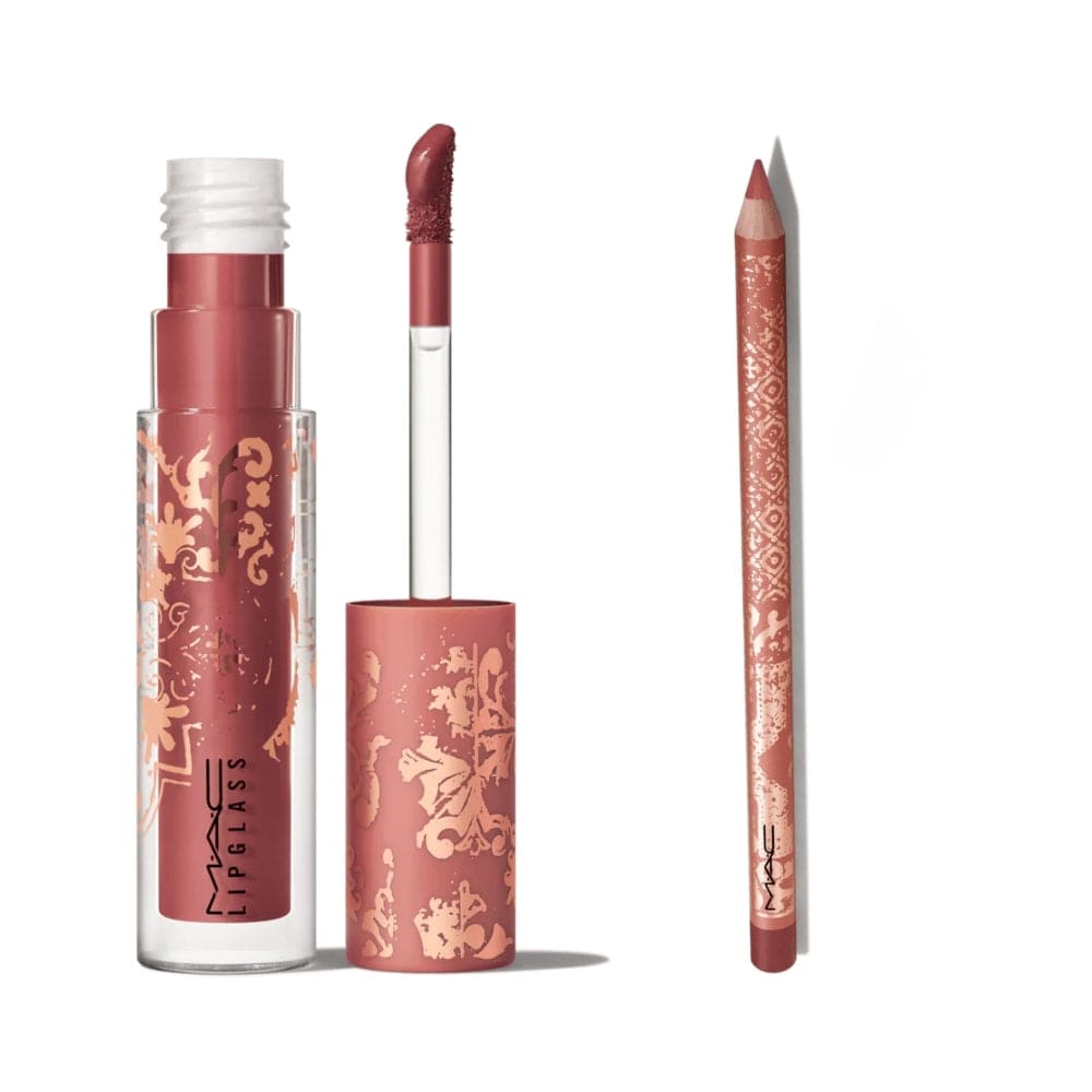 Mac Teddy Forever Lip Gloss & Mac Teddy Forever Lip Liner- Deep Neutral Rosy Brown