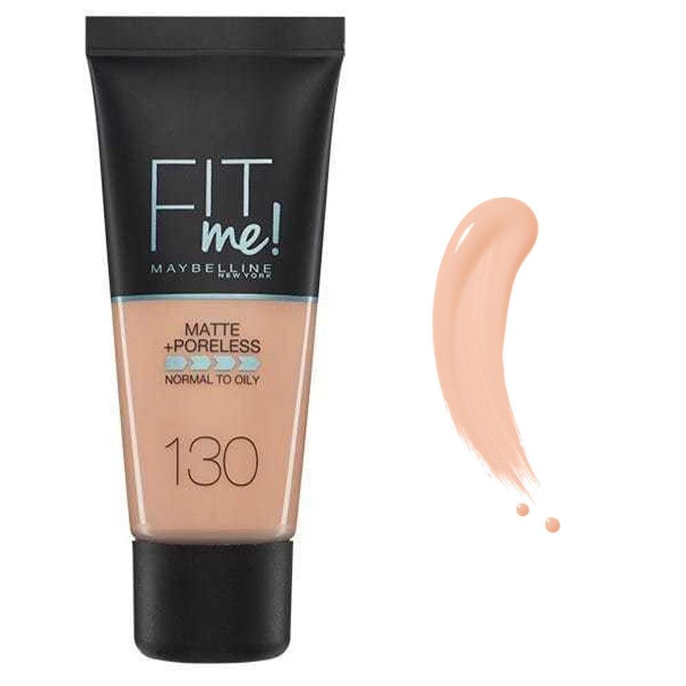 Maybelline Fit Me Matte+Poreless Foundation No:130 Buff Beige 30ml -2 Pack