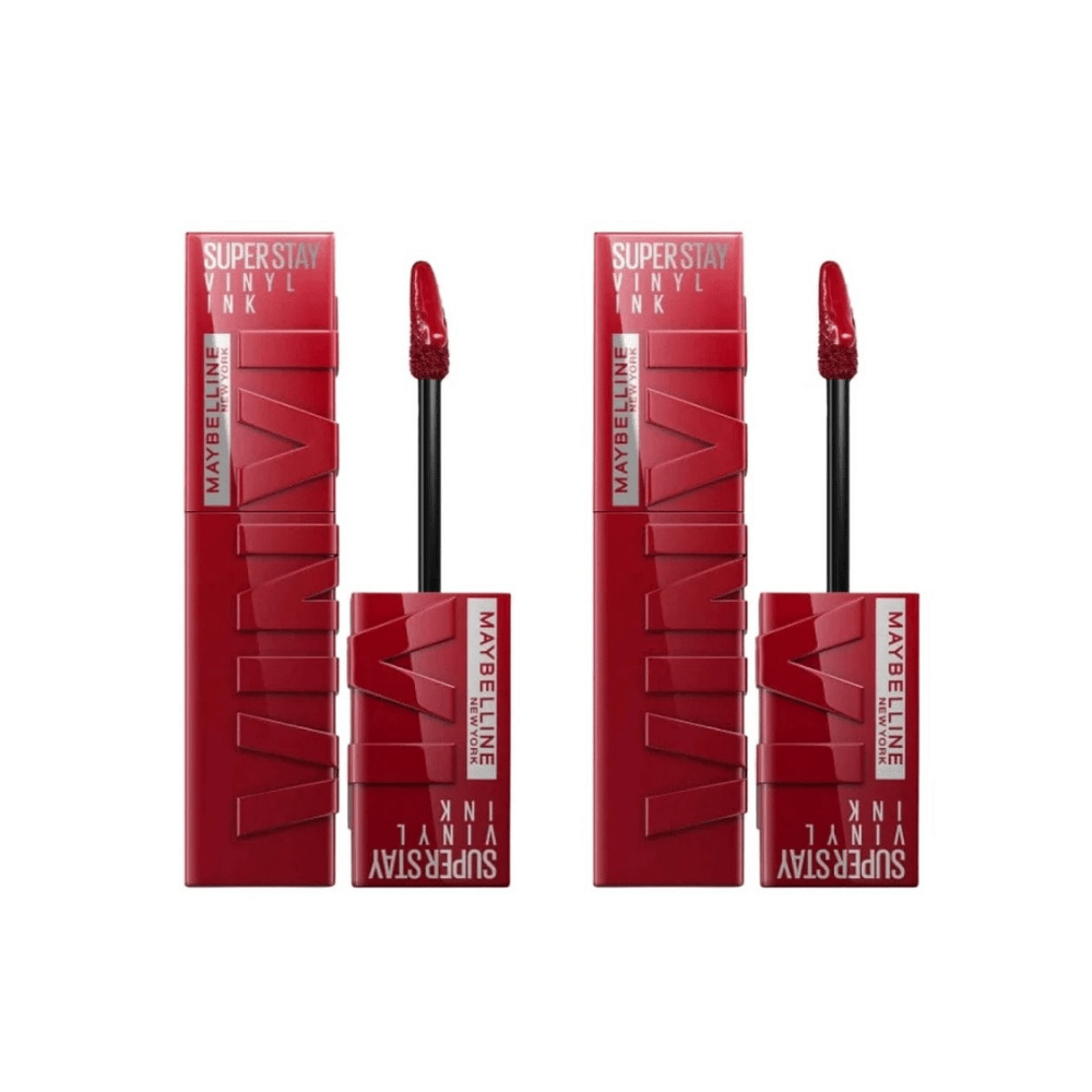 Maybelline New York Super Stay Vinyl Ink Long Lasting Liquid Gloss Lipstick - 10 Lippy -2 Pack