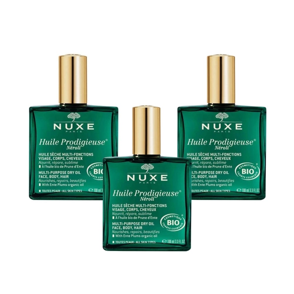NUXE Huile Prodigieuse Neroli Multipurpose Dry Oil 100 ml 3 Pack