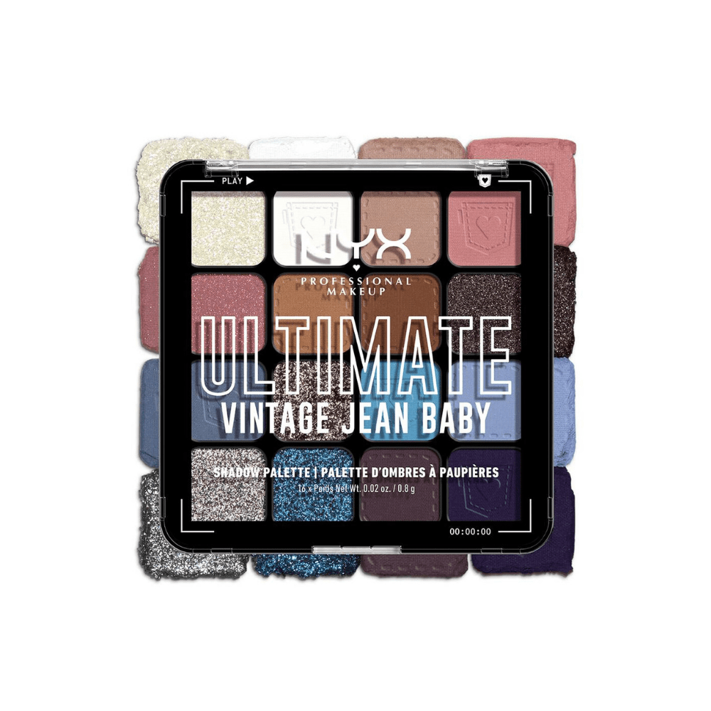 NYX Professional Makeup Eyeshadow Palette - Ultimate Shadow Pallette - Vintage Jean Baby