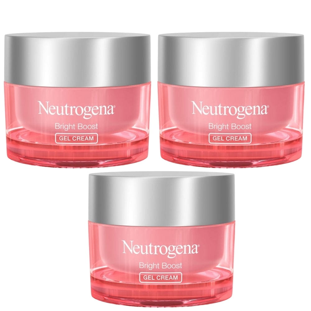 Neutrogena Bright Boost Brightening Gel Moisturizing Face Cream with Neoglucosamine 50ml / 1.7 fl oz 3 Pack