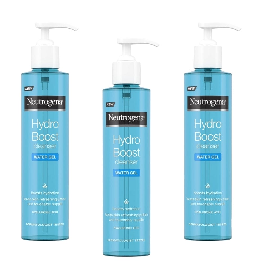 Neutrogena Hydro Boost Hyaluronic Acid Water Gel Cleanser 200ml / 6.8 fl oz 3 Pack