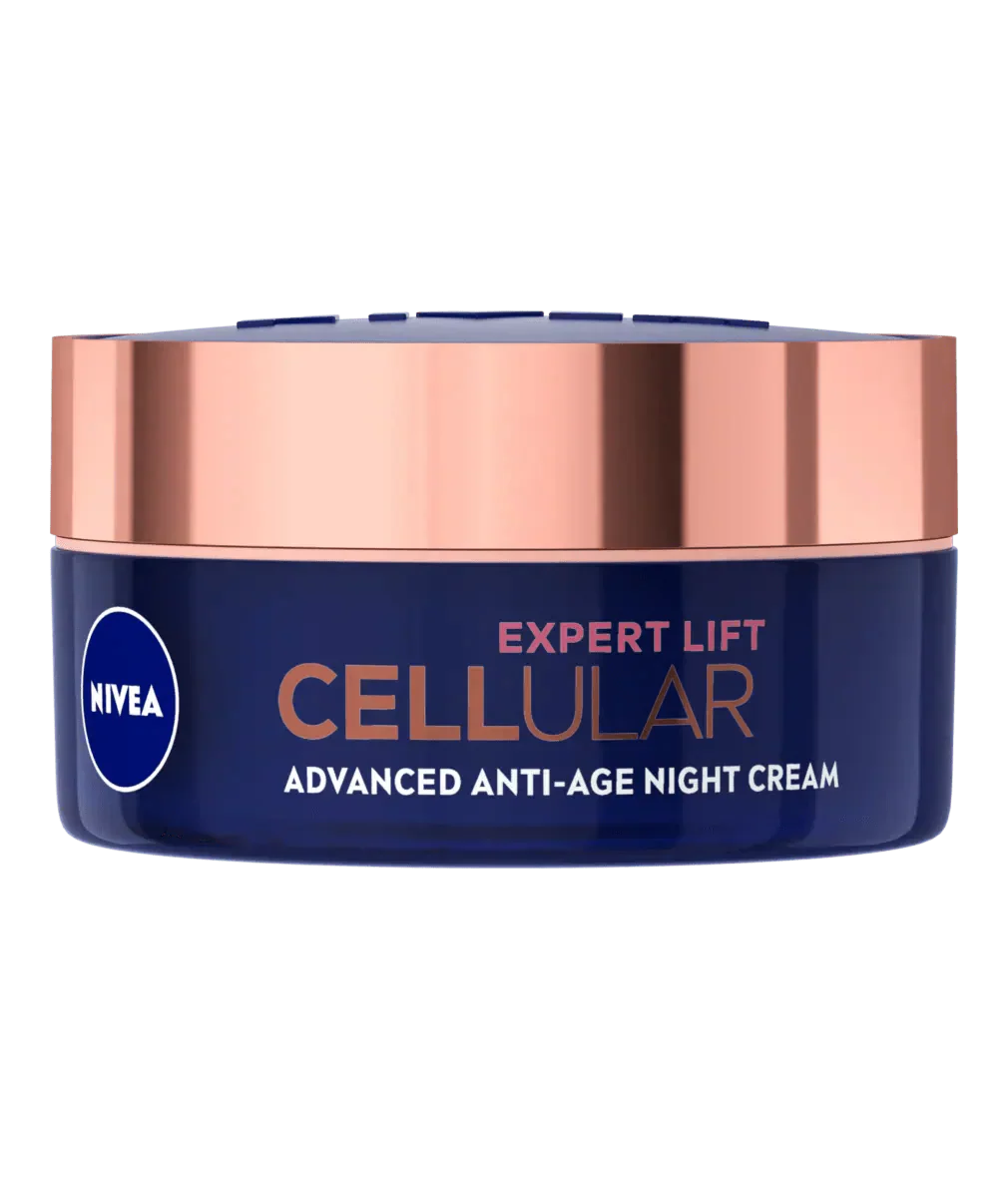 Nivea Cellular Expert Lift Pure Bakuchiol + HA Anti-Age Night Face Cream 50ml / 1.7 fl oz - 2 Pack