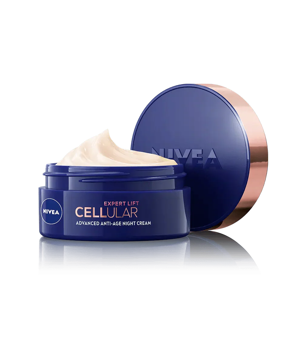 Nivea Cellular Expert Lift Pure Bakuchiol + HA Anti-Age Night Face Cream 50ml / 1.7 fl oz - 3 Pack