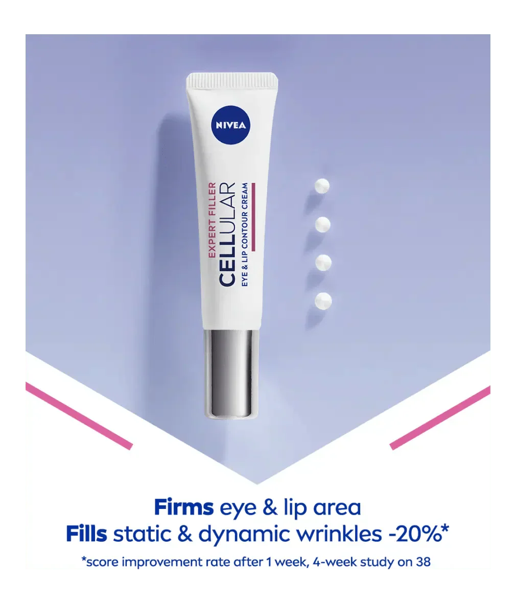 Nivea Hyaluron Cellular Filler Anti-Age Eye Cream 15ml / 0.5 fl.oz - 3 Pack
