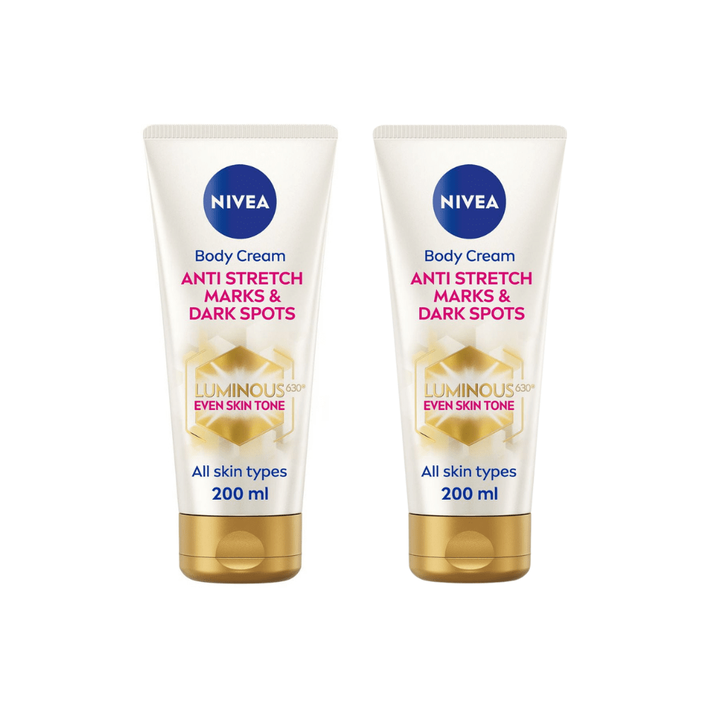 Nivea Luminous 630 Anti Stretch Marks & Dark Spots Body Cream 200ml / 6.8 fl oz - 2 Pack