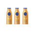 Nivea Q10 Gradual Tan Body Moisturiser Fair to Medium 200ml / 6.8 fl oz - 3 Pack