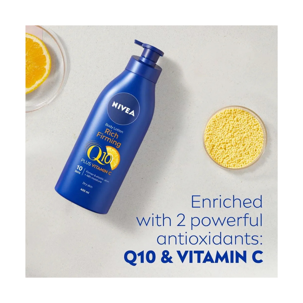 Nivea Q10 + Vitamin C Firming Body Lotion for Dry Skin 400ml / 13.5 fl oz