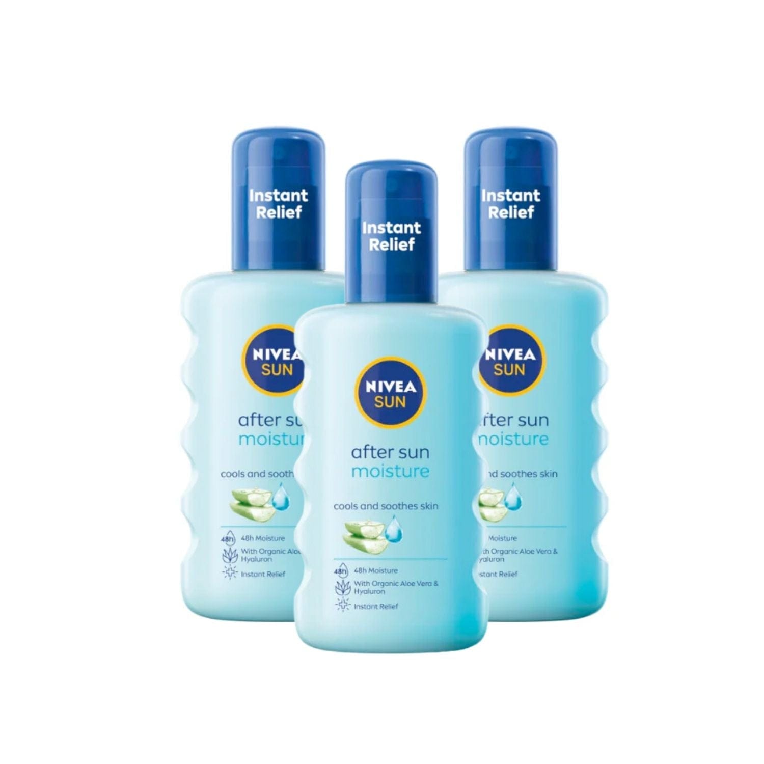 Nivea Sun Moisturising After Sun Spray with Aloe Vera 200ml / 6.8 fl.oz - 3 Pack