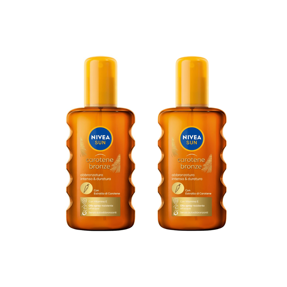 Nivea Sun Oil Spray with Carotene 200 ml / 6.8 fl.oz - 2 Pack