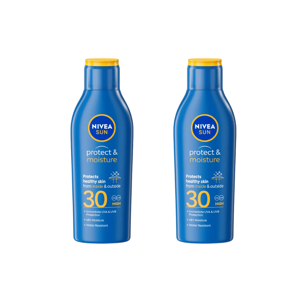 Nivea Sun Protect & Moisture Sun Cream Lotion SPF30 200ml / 6.8 fl.oz - 2 Pack