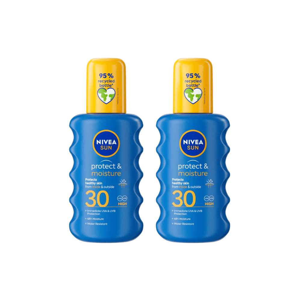 Nivea Sun Protect & Moisture Sun Cream Spray SPF30 200ml / 6.8 fl.oz - 2 Pack