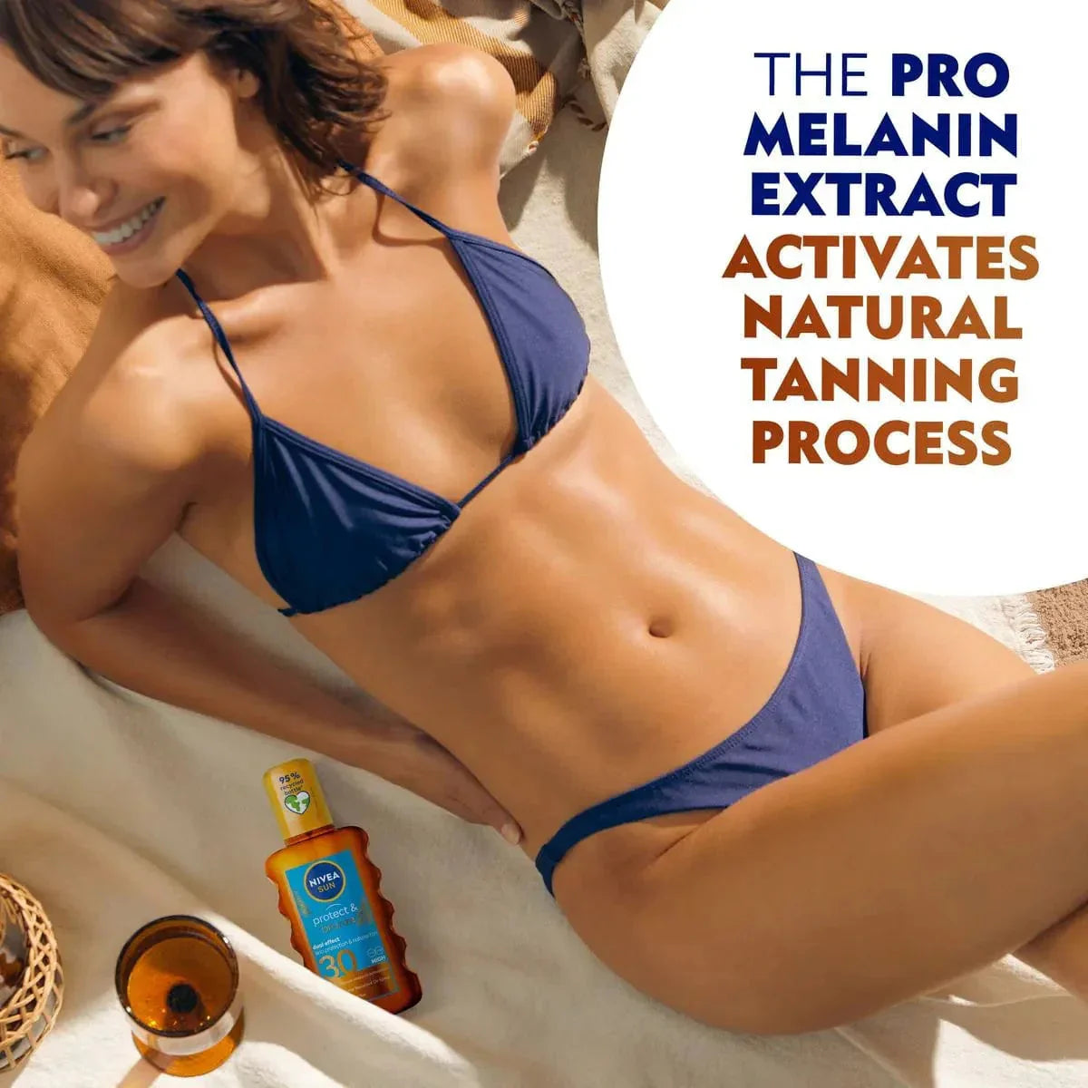 Nivea Sun Tan Activating Oil SPF30 Protect&Bronze 200ml / 6.8 fl.oz - 3 Pack