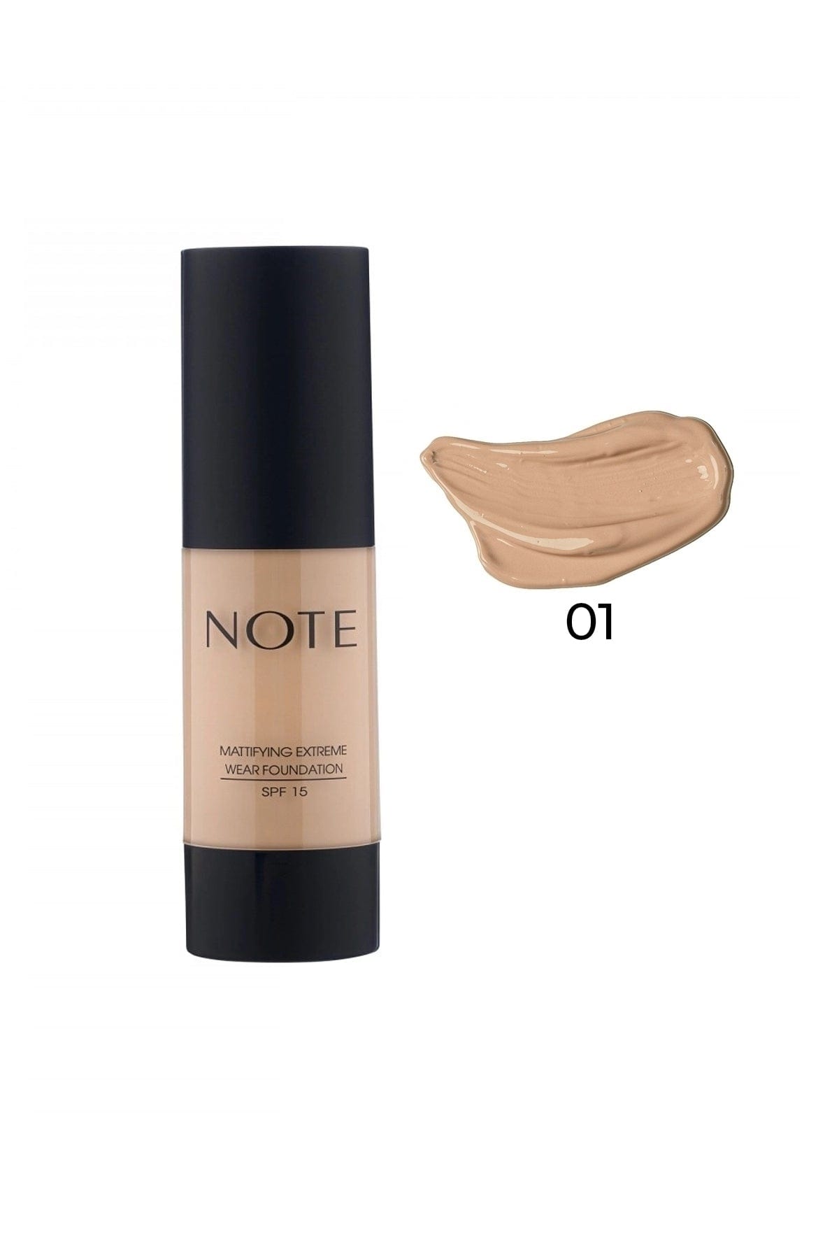 Note Cosmetics Mattifying Extreme Wear Foundation Matte Finish 01 Beige