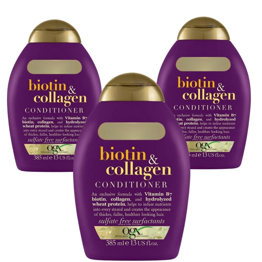 OGX Biotin & Collagen Full Plumping and Lengthening Conditioner 385 ml 3 Pack