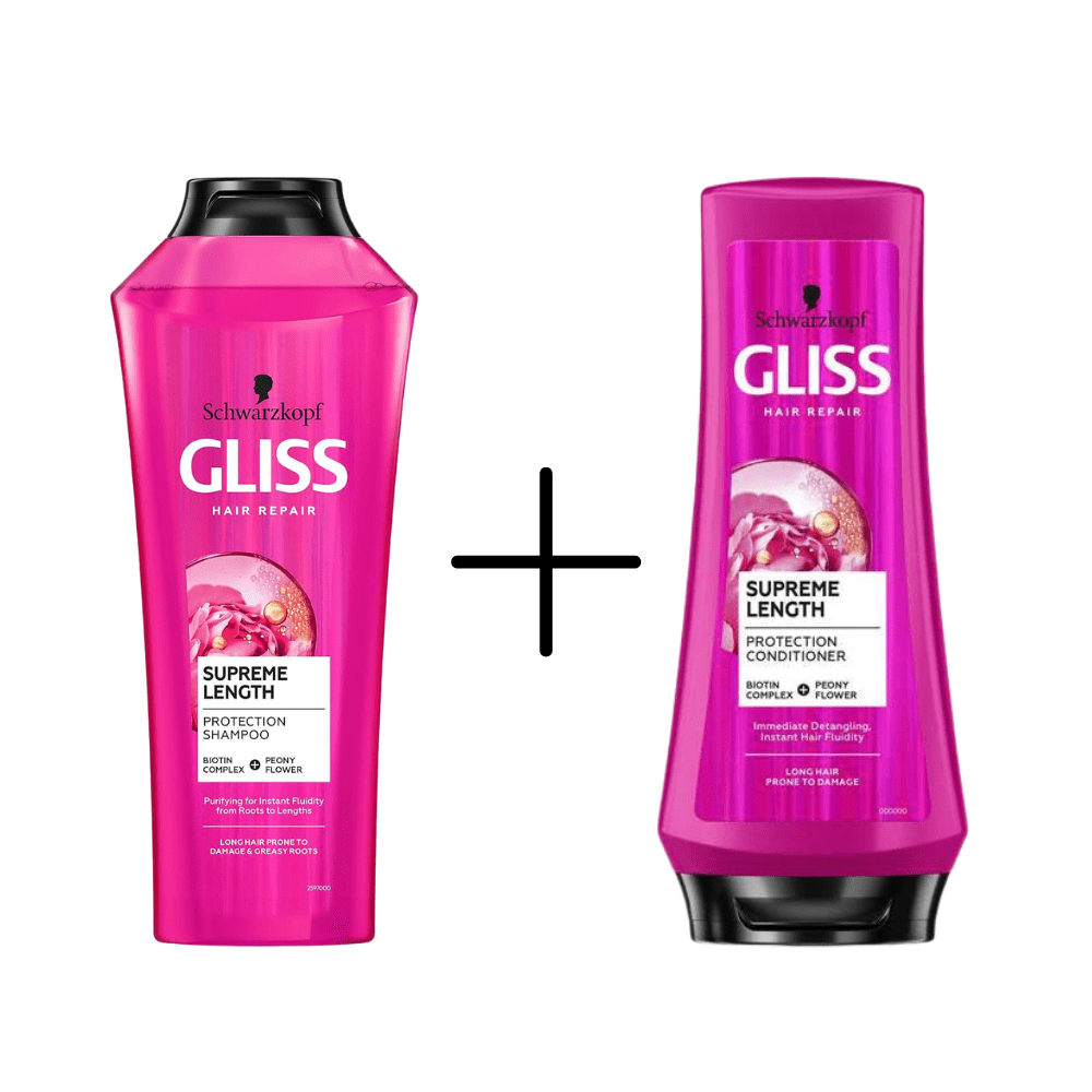 Schwarzkopf Gliss Supreme Lenght Shampoo 400 ml + Schwarzkopf Gliss Supreme Lenght Conditioner 360 ml