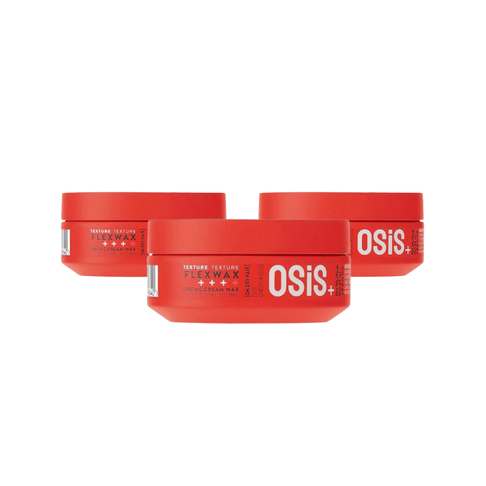Schwarzkopf Osis Flexwax Ultra Strong Texture Cream Wax 85ml | Reconfigurable Styles 3 Pack