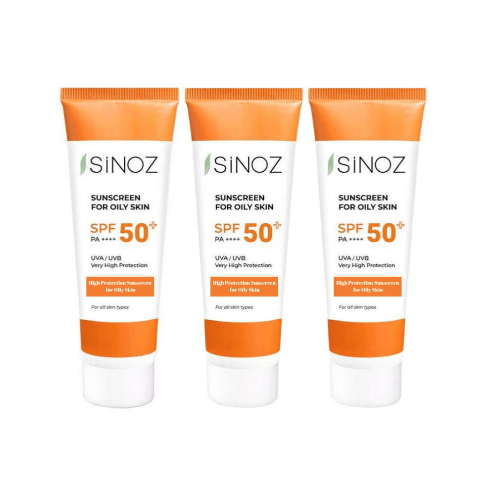 Sinoz Brightening Sunscreen For Oily Skin Spf50 50 ml 3 Pack