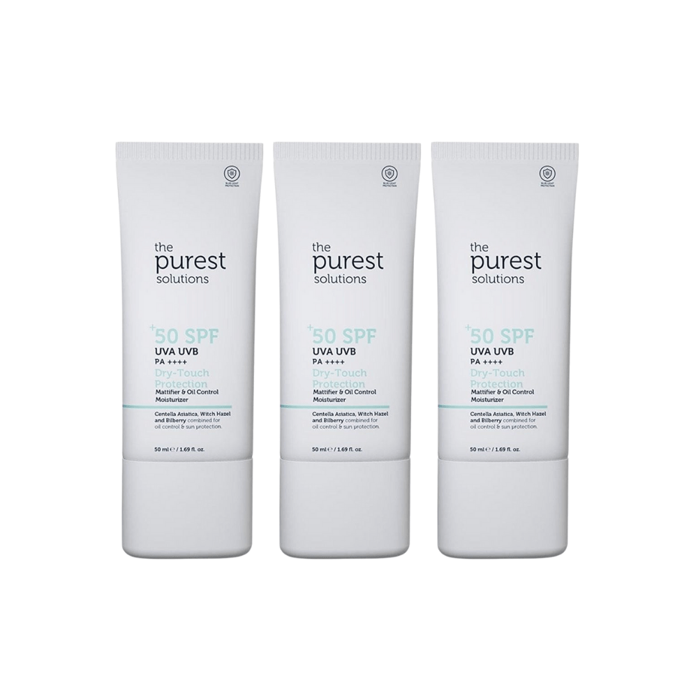 The Purest Solutions Matte Finish Sunscreen for Oily Skin 50 spf 50ml 3 Pack