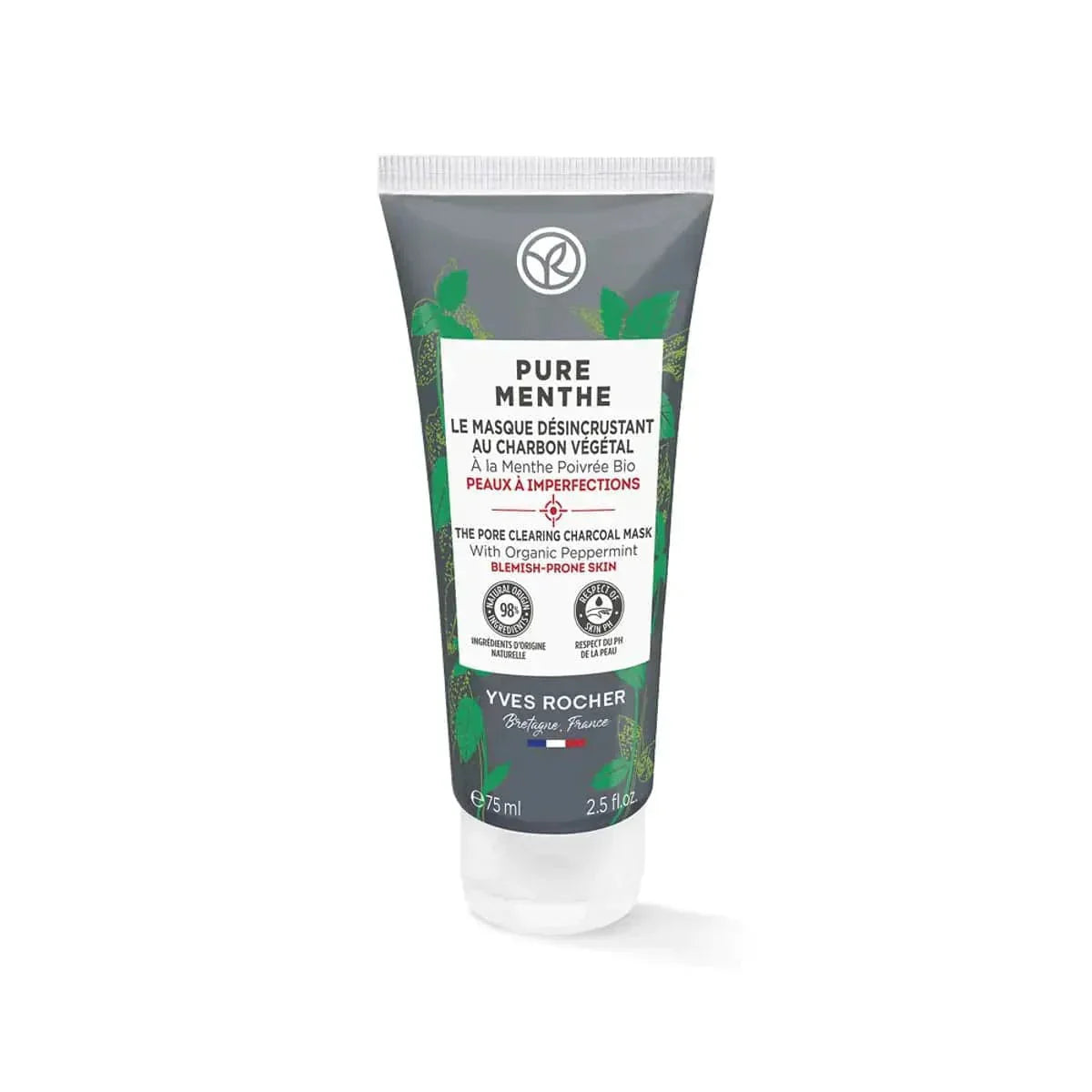 Yves Rocher Pure Menthe Anti Blackhead Charcoal Mask 75 ml