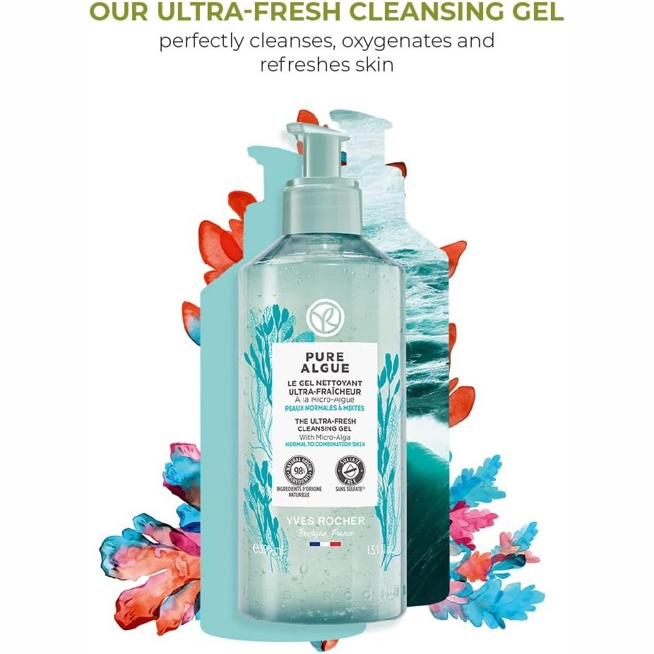 Yves Rocher Ultra-fresh Cleansing Gel - Pure Algue 390 ml