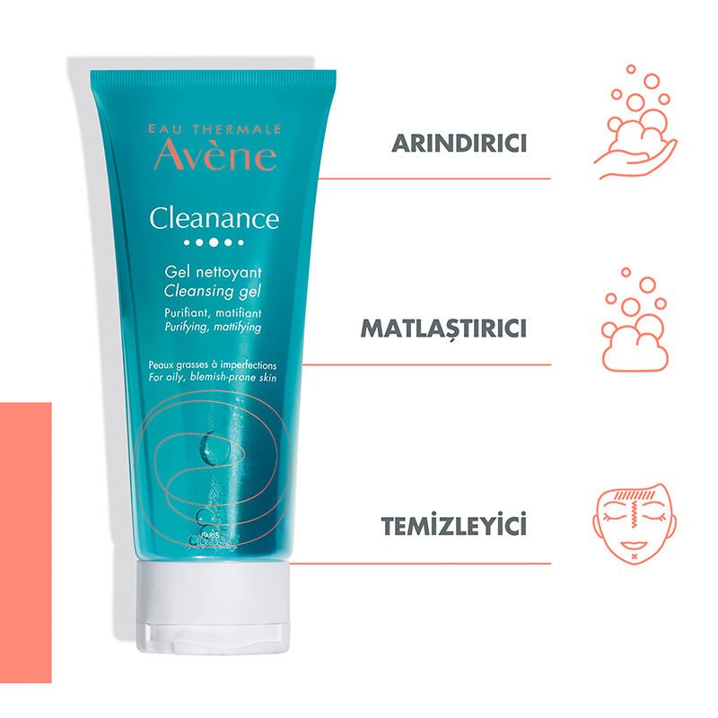 Avene Cleanance Yağlı ve Akneye Eğilimli Ciltler İçin Matlaştırıcı Temizleme Jeli 200 ml - Melori