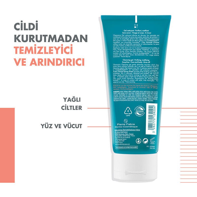 Avene Cleanance Yağlı ve Akneye Eğilimli Ciltler İçin Matlaştırıcı Temizleme Jeli 200 ml - Melori