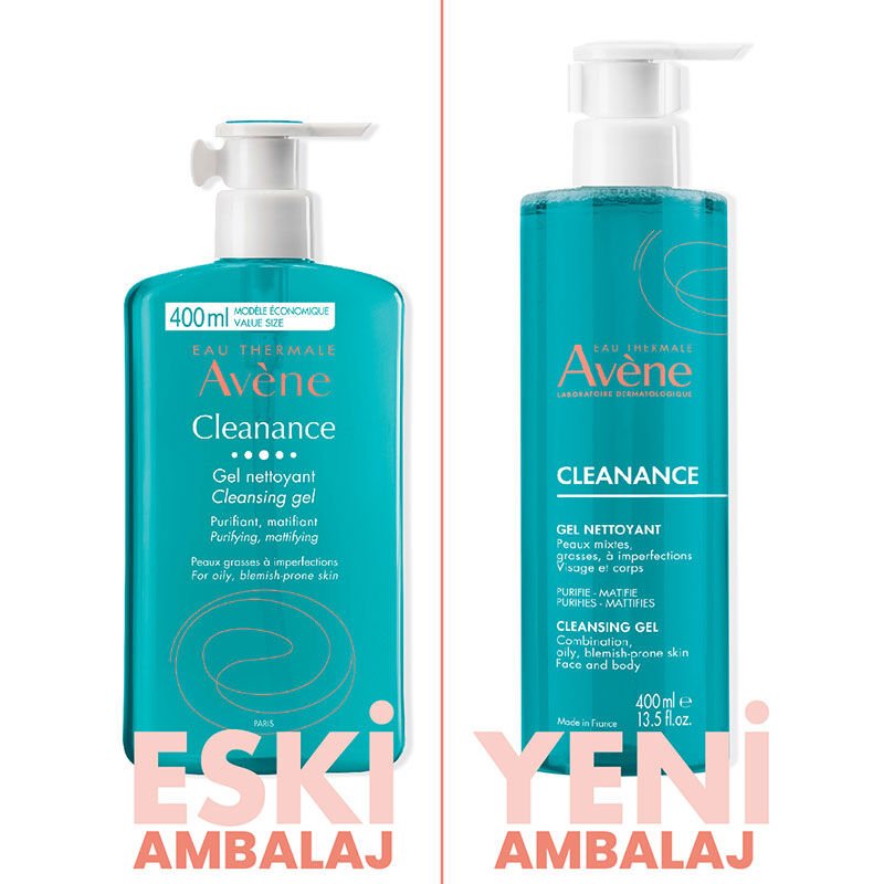 Avene Cleanance Yağlı ve Akneye Eğilimli Ciltler İçin Matlaştırıcı Temizleme Jeli 400 ml - Melori