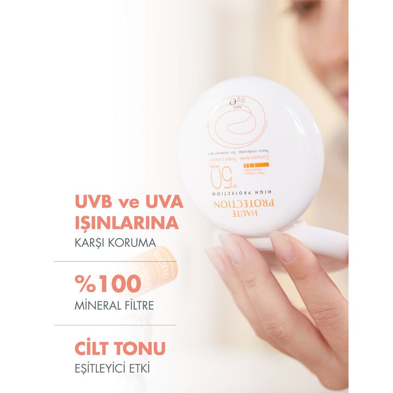 Avene SPF 50 Renkli Güneş Koruyucu Compact Krem Fondöten 10 gr - Sable - Melori