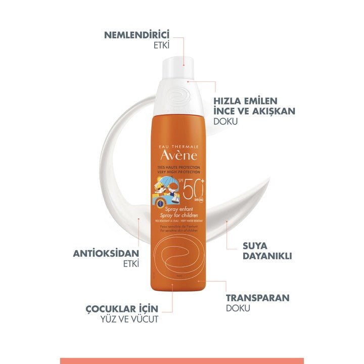 Avene Spray Enfant Spf 50+ Çocuklar İçin Güneş Spreyi 200 ml - Melori