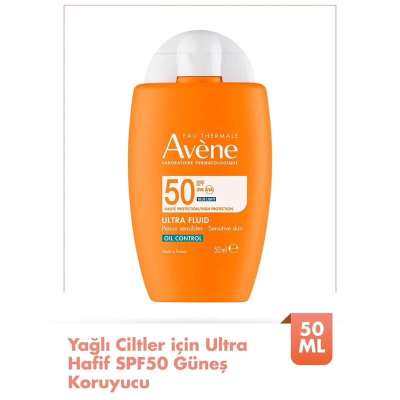 Avene Ultra Fluid Oil Control SPF50 Yağlı Ciltler İçin Çok Yüksek Korumalı Güneş Kremi 50 ml - Melori