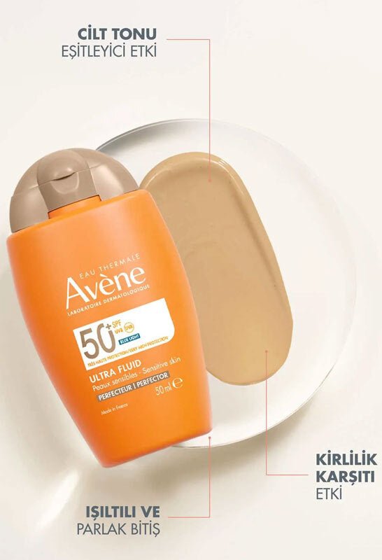 Avene Ultra Fluid Perfector SPF50+ Cilt Tonu Eşitleyici Renkli Güneş Kremi 50 ml - Melori