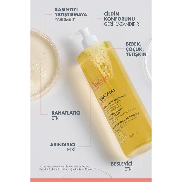 Avene XeraCalm A.D Lipid - Repleshing Cleansing Oil 400 ml - Melori