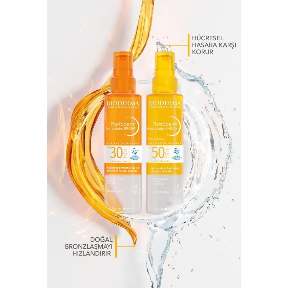 Bioderma Photoderm Bronz Sun Protective Water SPF30 - Bronzlaştırıcı Güneş Koruyucu 200ml - Melori