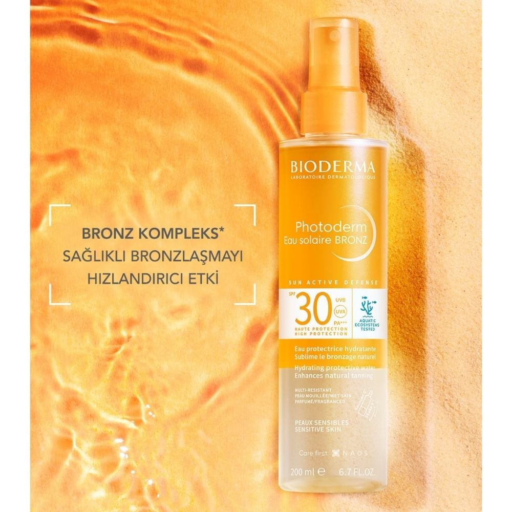 Bioderma Photoderm Bronz Sun Protective Water SPF30 - Bronzlaştırıcı Güneş Koruyucu 200ml - Melori