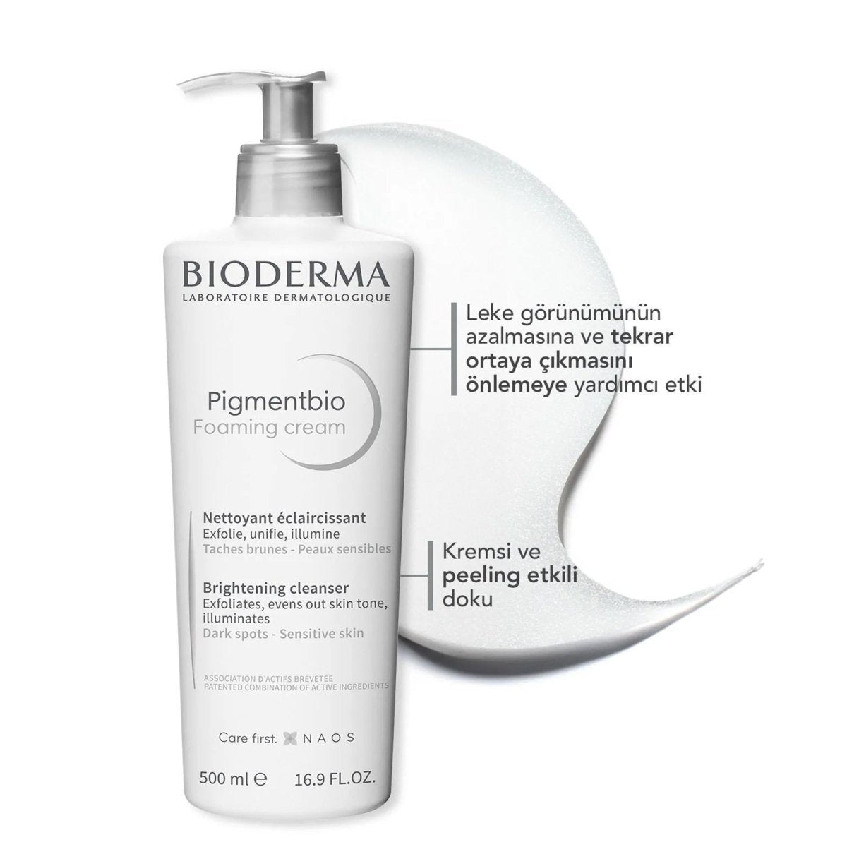 Bioderma Pigmentbio Foaming Cream Peeling Etkili Yüz Yıkama Jeli 500 ml - Melori