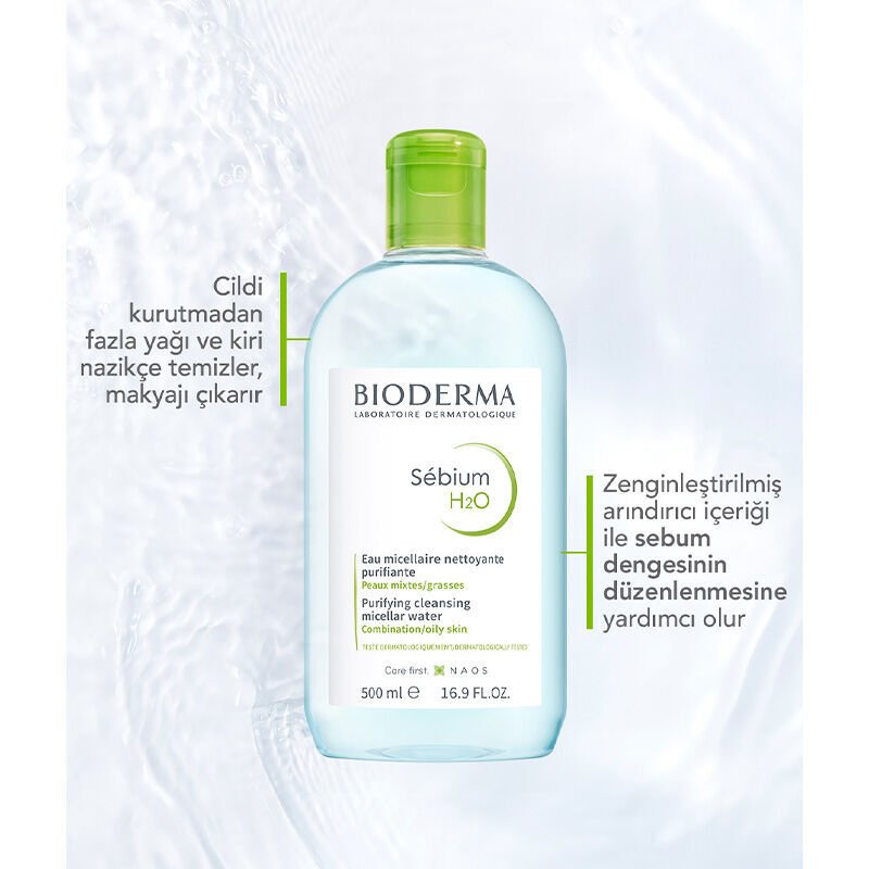 Bioderma Sebium H2O Yüz ve Makyaj Temizleme Suyu 250 ml - Melori
