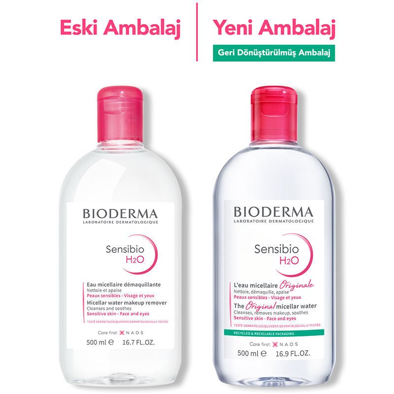 Bioderma Sensibio H2O Yüz ve Makyaj Temizleme Suyu 500 ml - Melori
