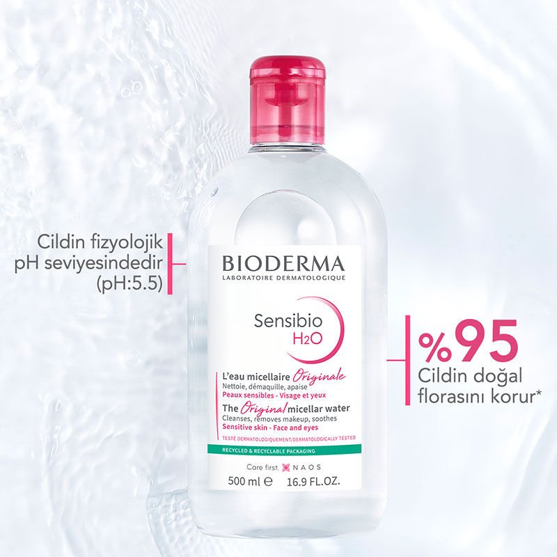 Bioderma Sensibio H2O Yüz ve Makyaj Temizleme Suyu 500 ml - Melori