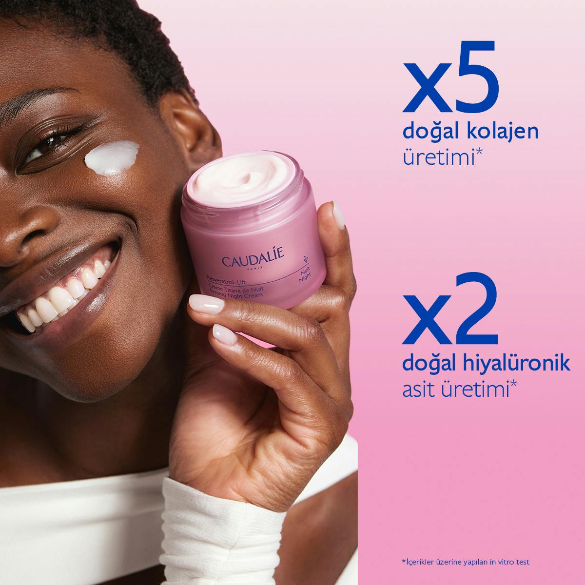 Caudalie Resveratrol Lift Sıkılaştırıcı Etkili Gece Bakım Kremi - Yedek Kapsül 50 ml - Melori