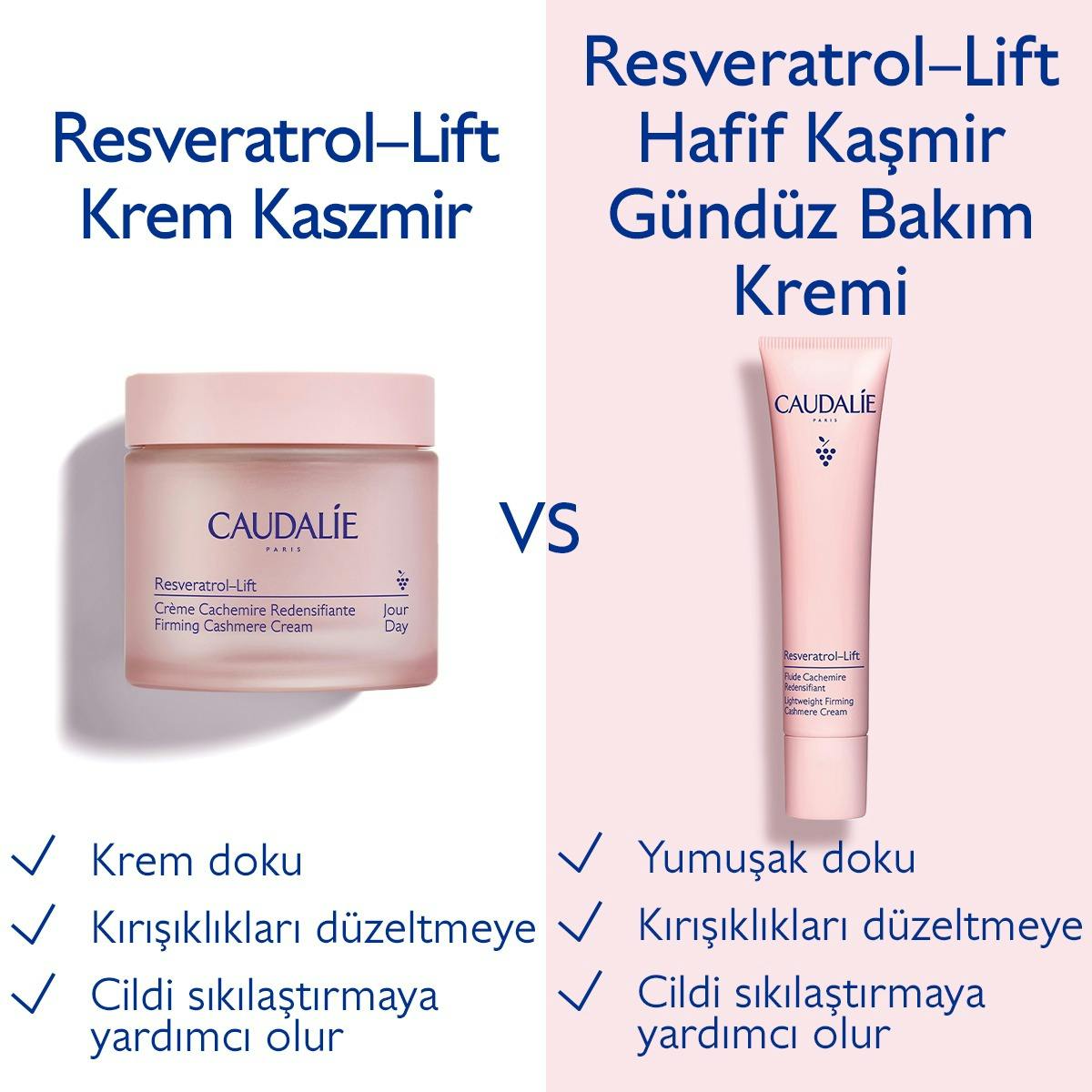 Caudalie Resveratrol Lift Sıkılaştırıcı Kaşmir Gündüz Bakım Kremi 50 ml - Melori