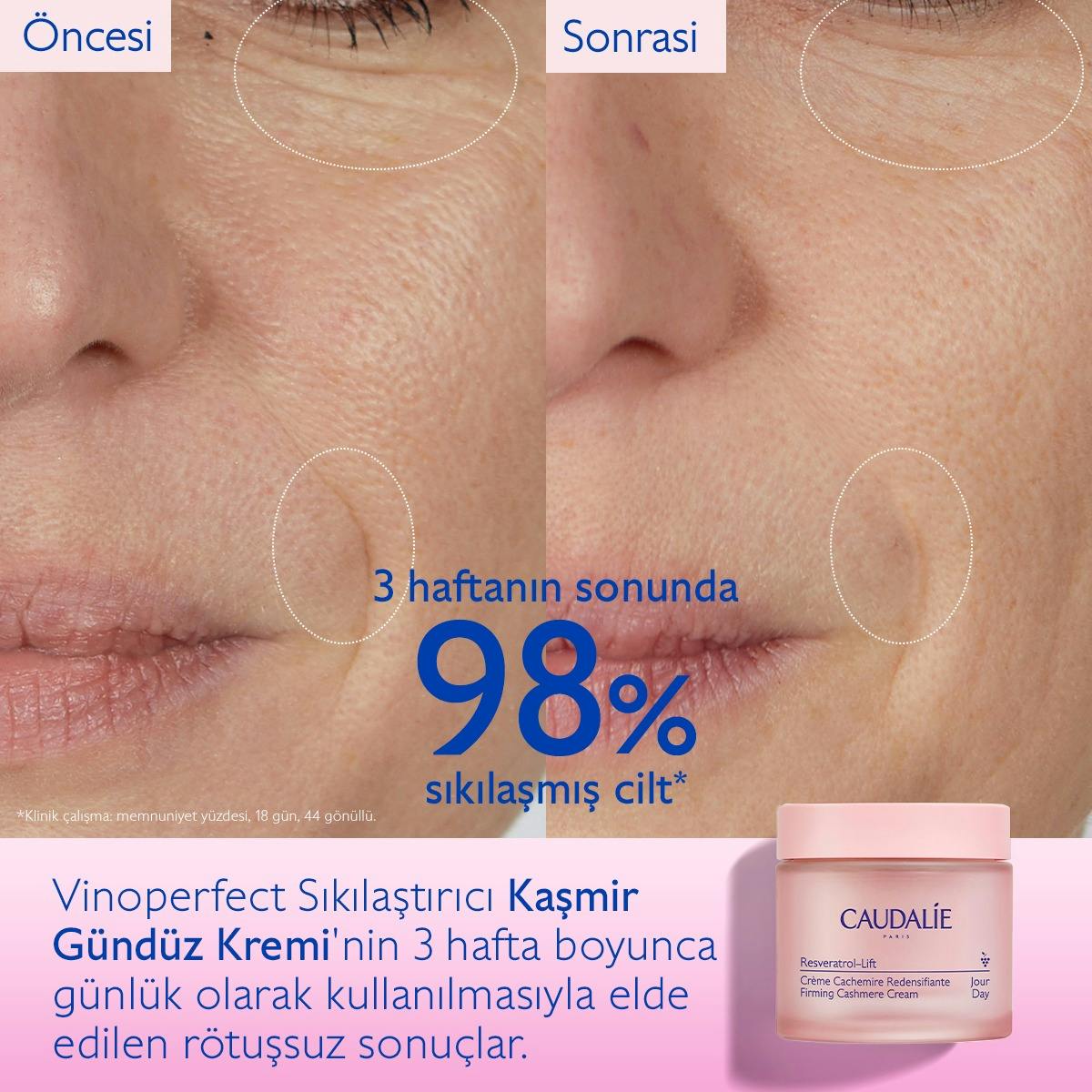 Caudalie Resveratrol Lift Sıkılaştırıcı Kaşmir Gündüz Bakım Kremi 50 ml - Melori