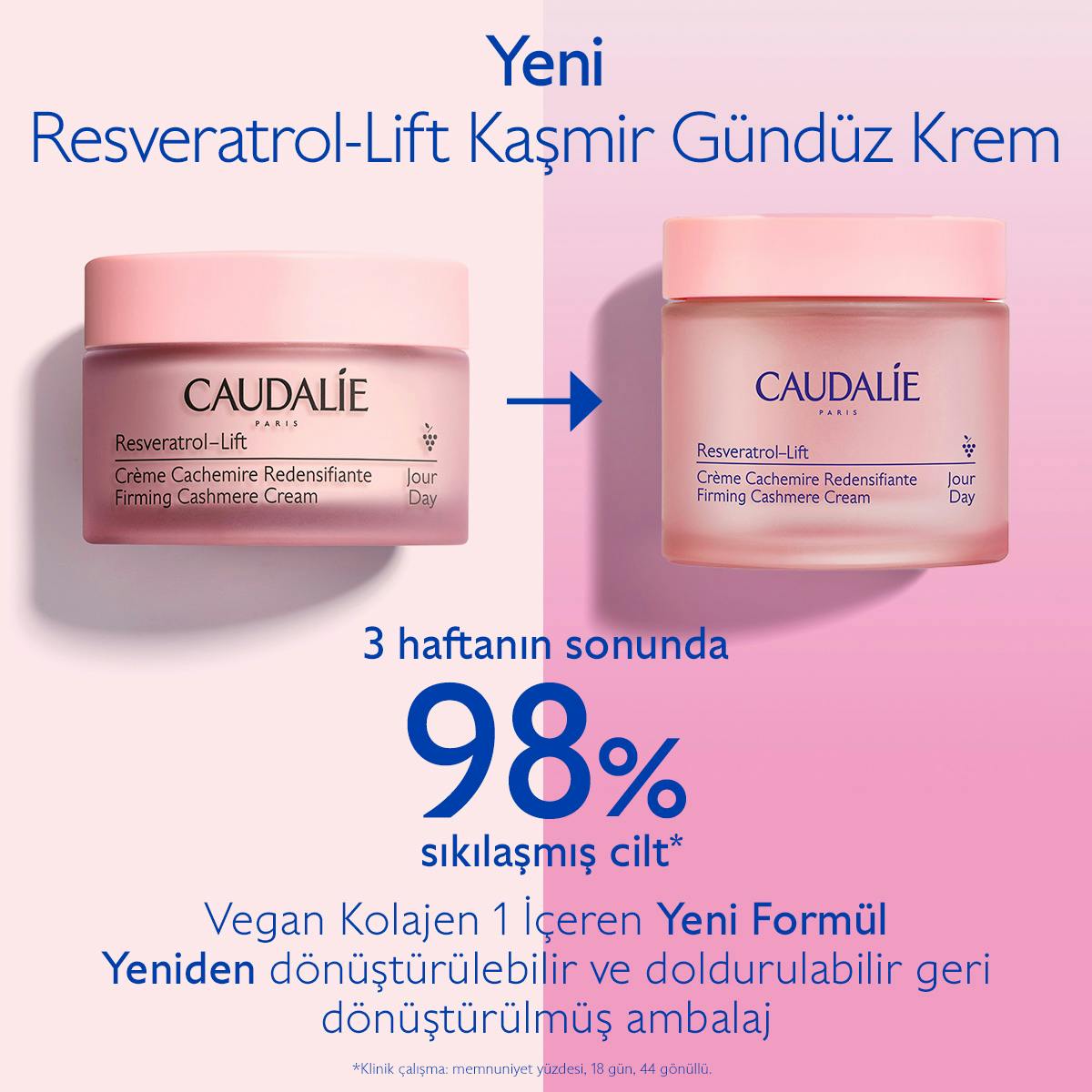 Caudalie Resveratrol Lift Sıkılaştırıcı Kaşmir Gündüz Bakım Kremi 50 ml - Refill - Melori